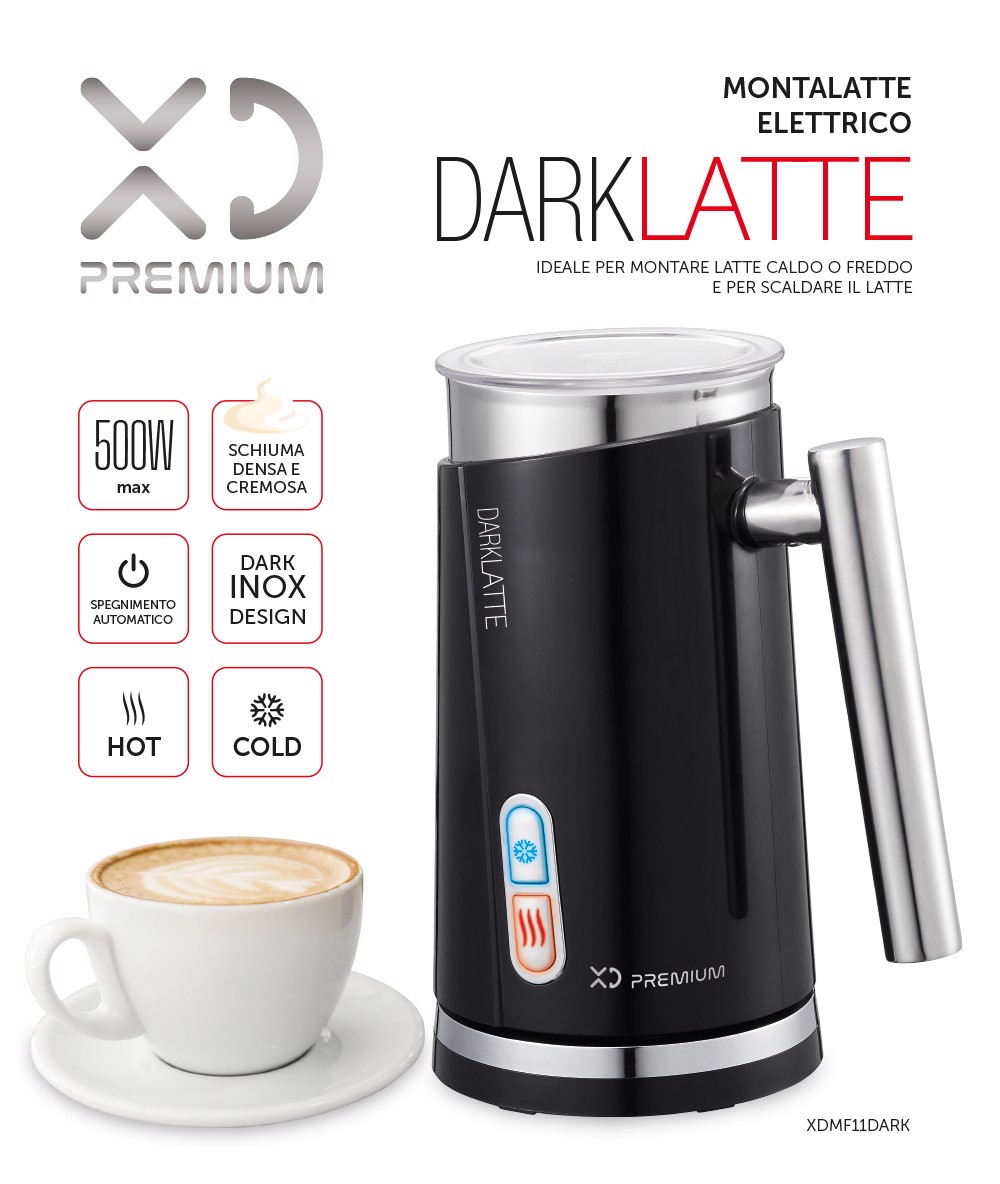 XD Enjoy XD DARKLATTE Schiumatore per latte automatico Nero