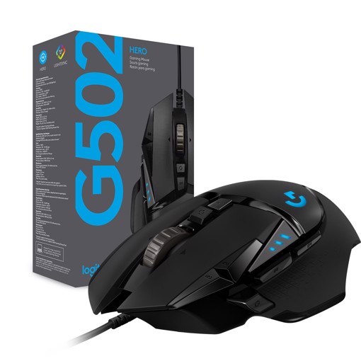 Logitech G G502 HERO mouse Mano destra USB tipo A Ottico 16000 DPI