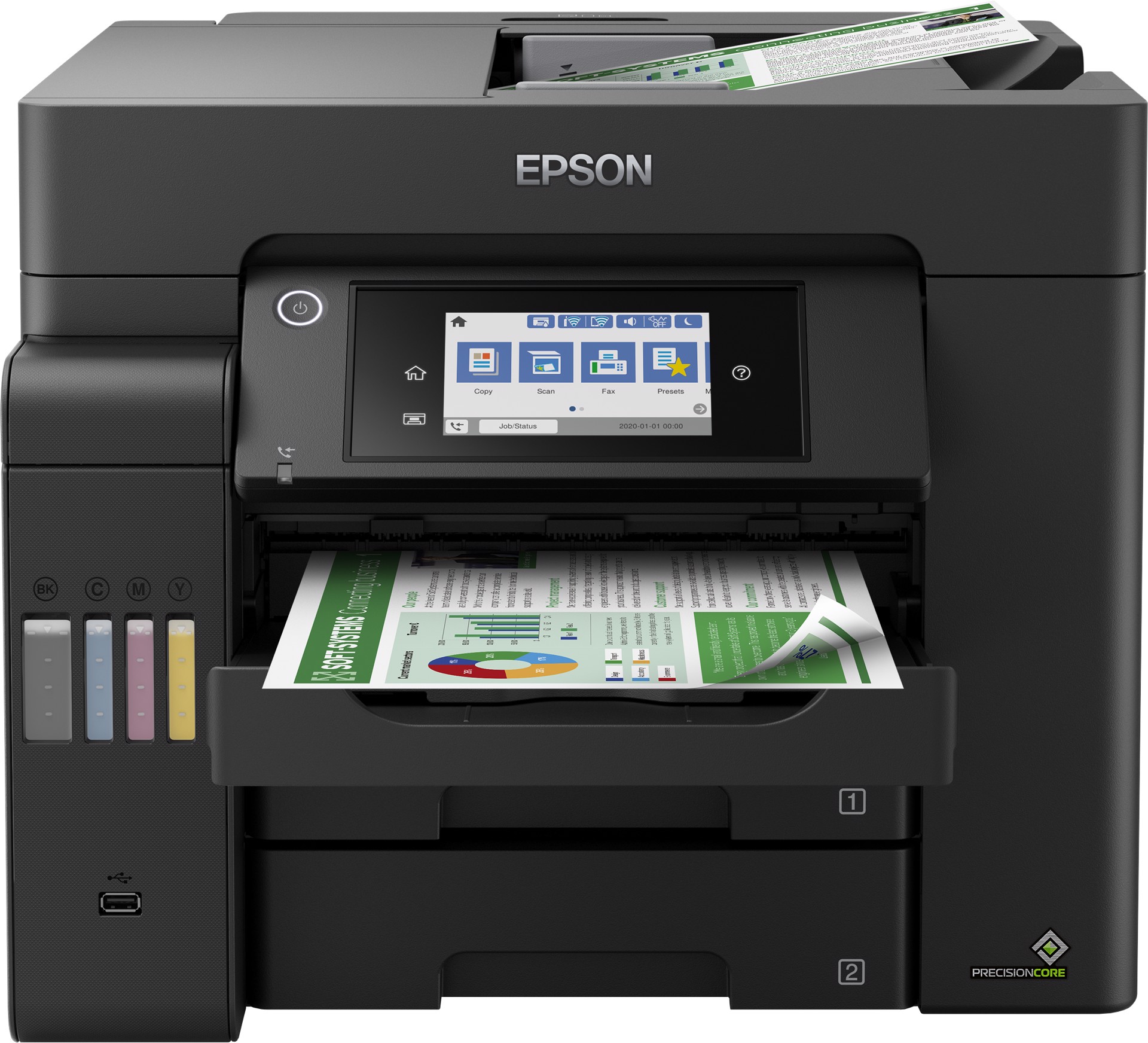Stampante Multifunzione Epson EcoTank ET-4800 4 in 1 Scansione Copia Stampa  Fax Wifi con flaconi di inchiostro Originali Inclu