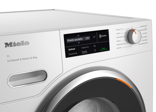 Miele TWL780WP EcoSpeed ​​& Steam & 9kg asciugatrice Libera installazione  Caricamento frontale A+++ Bianco