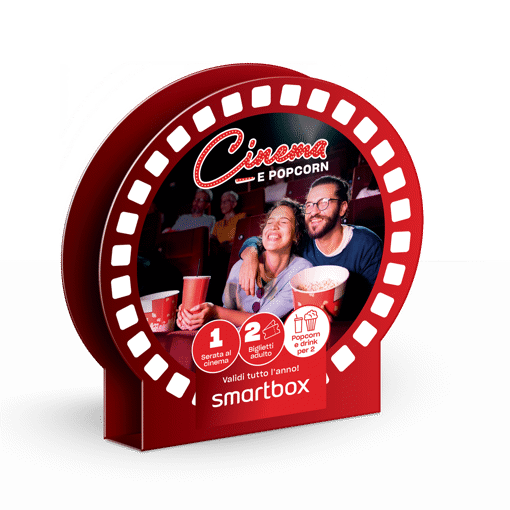 Smartbox Cofanetto Cinema E Popcorn - 1 Serata al cinema  - 2 Biglietti Adulto - Popcorn e Drink per 2 Persone