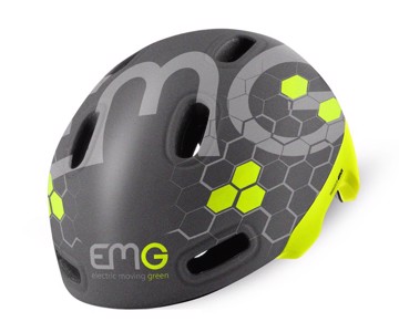 Hm 19 casco monop/bici +luce tg. l grigio