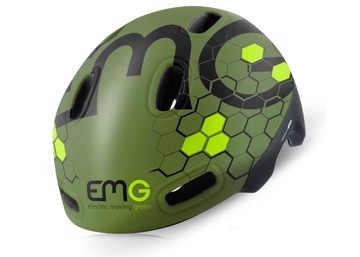 Hm 19 casco monop/bici +luce tg. m verde militare