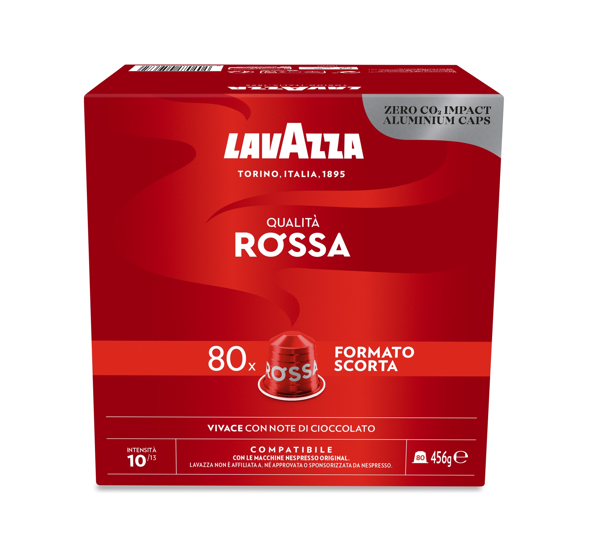 LAVAZZA Capsule Compatibili Nespresso Qualita Rossa, 80 Capsule