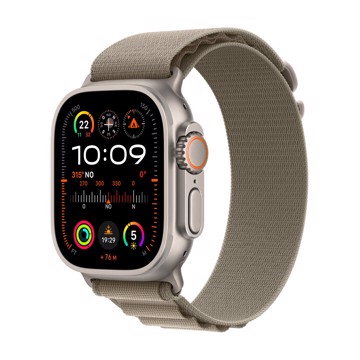Apple watch ultra 2 gps + cell 49mm,titanium case,olive,med.