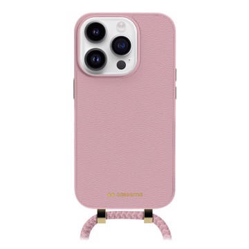 Crossbody detachable cover iphone 15 pro, rosa