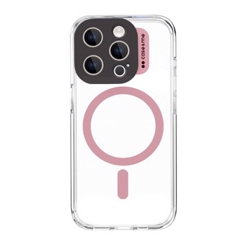 Cover magsafe trasparente iphone 15pro max, rosa