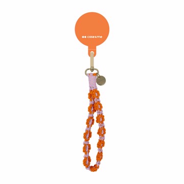 Cord bracelet daisy pink orang