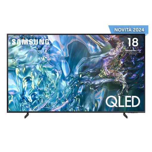 Samsung Q60D TV QLED 4K 43” QE43Q60DAUXZT Smart TV Wi-Fi Titan Gray 2024, Quantum Processor Lite 4K, 4K Upscaling, AirSlim Design, OTS Lite