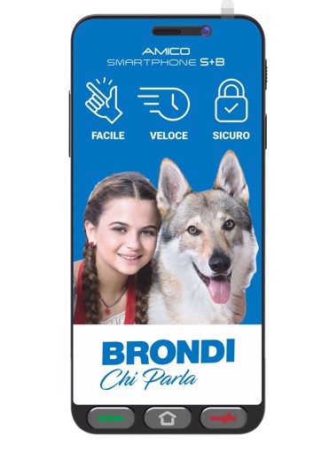 Brondi Amico Smartphone S+B Nero 14,5 cm (5.7") Doppia SIM Android 12 Go Edition USB tipo-C 2 GB 16 GB 2800 mAh