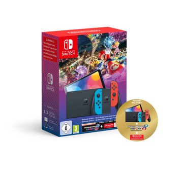 Consolle switch oled nr/nb mario kart 8 deluxe bundle
