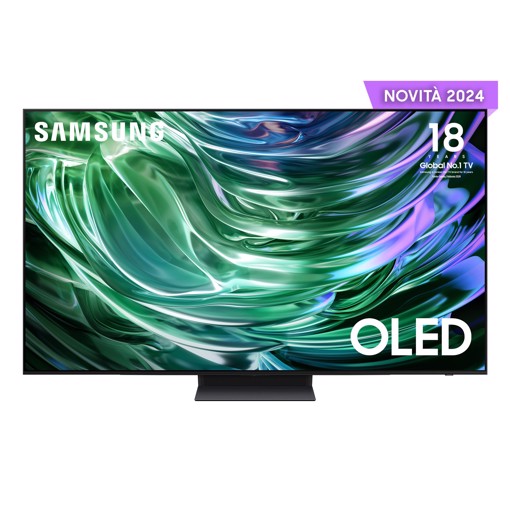 Samsung TV OLED 4K 65” QE65S90DATXZT Smart TV Wi-Fi Graphite Black 2024, Processore NQ4 AI GEN2, Self-illuminating pixels, Laser Slim Design, Dolby Atmos