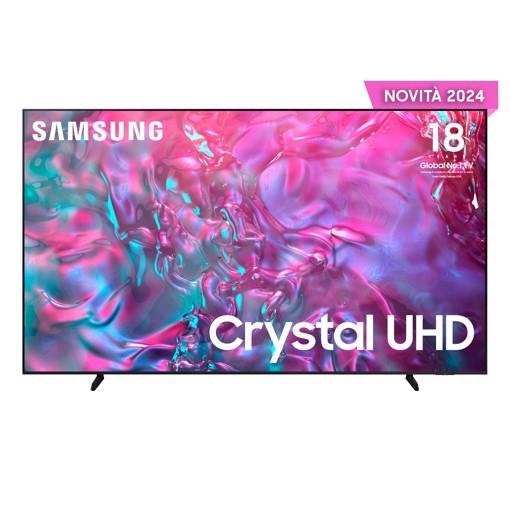 Samsung TV Crystal UHD 4K 98” UE98DU9070UXZT Smart TV Wi-Fi Graphite Black 2024, Processore Crystal 4K, 4K Upscaling, Slim Look, OTS Lite