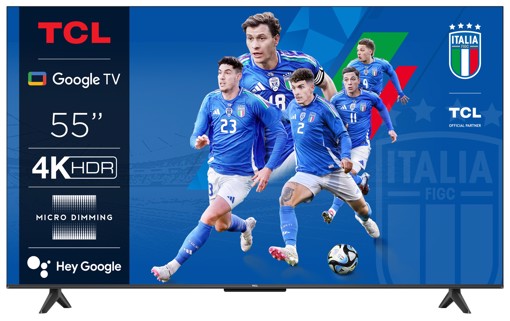 TCL P655 Series Serie P6 Smart TV Ultra HD 4K 55" 55P655, Dolby Audio, Controlli vocali, Google TV