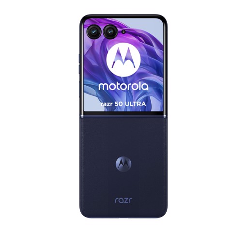 Motorola Razr 50 Ultra (12/512 GB, AI, Display esterno 4.0’’ pOLED 165Hz, Display interno 6.9" pOLED FHD+ 165Hz, Pantone Validated, Doppia fotocamera 50+50MP, IPX8, Qualcomm Snapdragon 8s Gen 3, batteria 4000mAh, caricatore 45W, wireless 15W, 5G, Dual SIM, Android 14), Navy Blazer