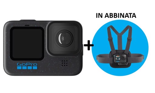GoPro Bundle Hero 12 Black + Chesty fotocamera per sport d'azione 27,6 MP 5.3K Ultra HD CMOS 25,4 / 1,9 mm (1 / 1.9") Wi-Fi 121 g