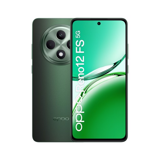 OPPO Reno12 FS 5G AI Smartphone, Tripla fotocamera 50+8+2MP, Selfie 32MP, Display 6.67” 120HZ AMOLED FHD+, 5000mAh, RAM 12GB(Esp4GB/8GB/12GB)+ROM 512GB, [Versione Italia], Olive Green