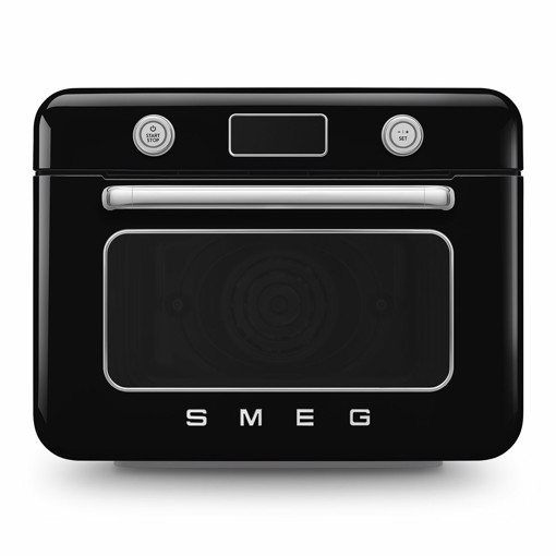 Smeg COF01RDEU Piccolo Nero, Acciaio inox Pulsanti, Manopola