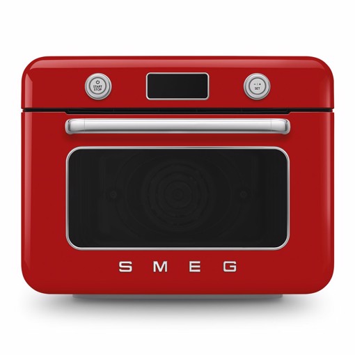 Smeg COF01RDEU forno a vapore Piccolo Rosso, Acciaio inox Pulsanti, Manopola