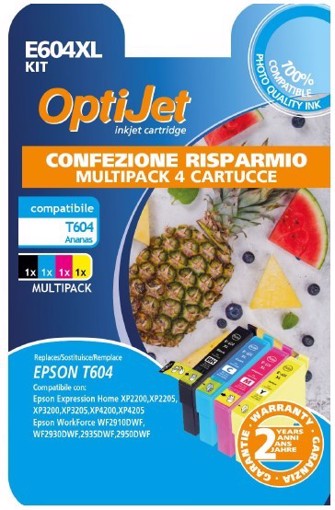 Ferrania OptiJet cartuccia d'inchiostro 4 pz Compatibile Resa elevata (XL) Nero, Ciano, Magenta, Giallo