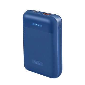 Powerbank 10.000 mah 1usb + 1 azzurro gommato