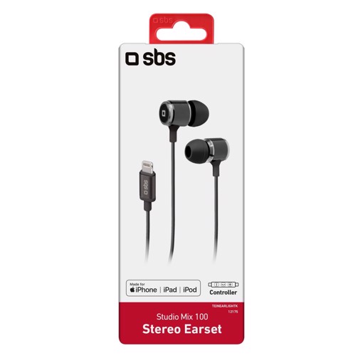 SBS TEINEARLIGHTK cuffia e auricolare Cablato In-ear Musica e Chiamate Nero