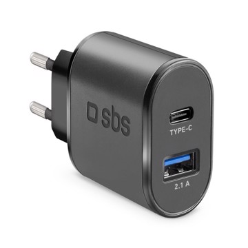 Travel charger 1 USB 2.1 A + Type C output 2.1 A