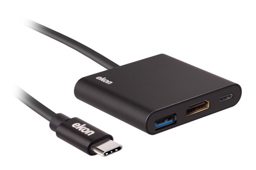 Ekon ECITTYCUSBHDMITY hub di interfaccia USB tipo-C Nero