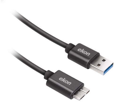 Ekon ECITUSBMICB18MMK cavo USB USB 3.2 Gen 1 (3.1 Gen 1) 1,8 m USB A Micro-USB B Nero