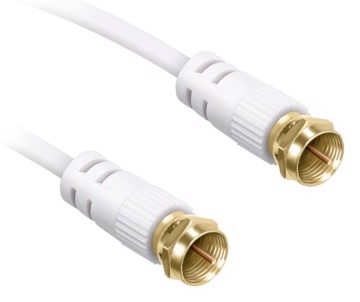 Cavo satellite connettori tipo 7.5mt colore bianco