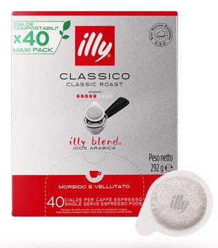 Illy Classico Cialde caffè Tostatura media 40 pz