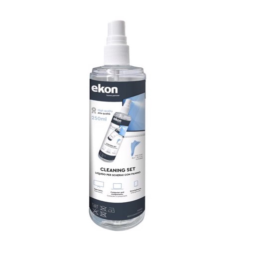 Ekon ECCLEAN250ML kit per la pulizia LCD/LED/Plasma, Telefono cellulare/smartphone Spruzzo e panno asciutto per la pulizia dell'apparecchiatura 250 ml