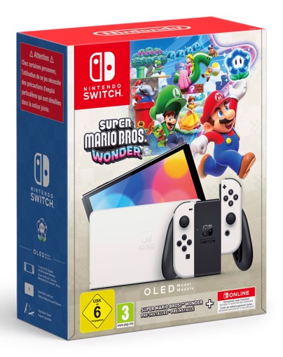 Nintendo NIN10014485 console da gioco portatile 17,8 cm (7") 64 GB Touch screen Wi-Fi Nero, Bianco