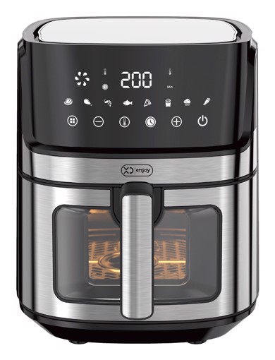 XD Enjoy XDJW501WD friggitrice Singolo 6,5 L Indipendente 1700 W Friggitrice ad aria calda Nero, Acciaio inox