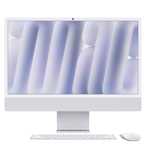 Apple iMac 24"Retina Display 4,5K, Chip M4 con CPU 10‑core, GPU 10‑core, 24GB, 512GB SSD, Argento