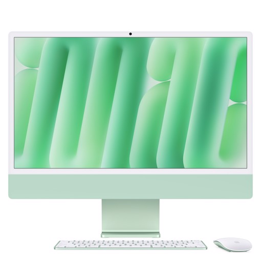 Apple iMac 24"Retina Display 4,5K, Chip M4 con CPU 10‑core, GPU 10‑core, 24GB, 512GB SSD, Verde