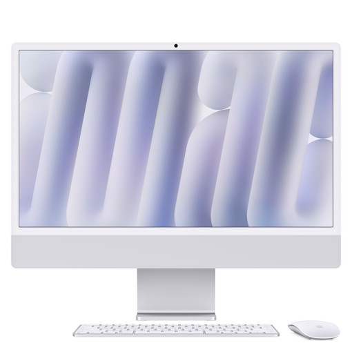 Apple iMac 24"Retina Display 4,5K, Chip M4 con CPU 8‑core, GPU 8‑core, 16GB, 256GB SSD, Argento