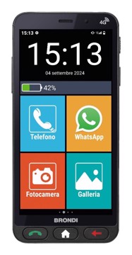 Telefono senior amico vero smp 5.7 3/32 13+8 wa base ric 4g