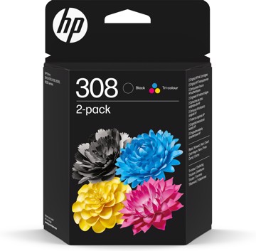 Cartuccia hp 308 multipack blk + color