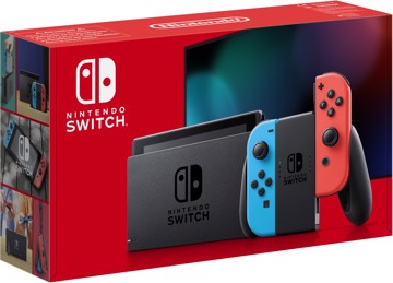 Consolle nintendo switch nr/nb joy-con rosso neon e blu