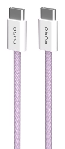 PURO PUCCCFABK415MTPINK cavo USB USB 2.0 1,5 m USB C Viola, Bianco