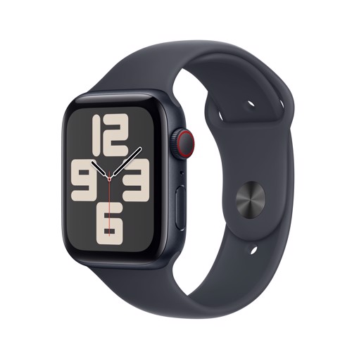 Apple Watch SE GPS + Cellular 44mm Cassa Alluminio Mezzanotte con Mezzanotte Sport Band - M/L