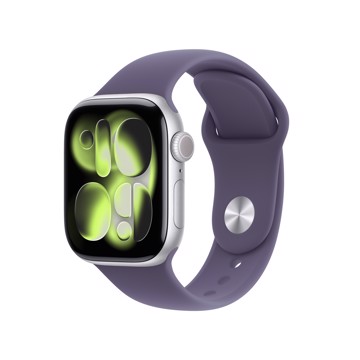 Apple watch series 11gps + ce with purple fog sport band
