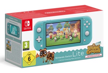 Consolle switch lite turquoise bundle con animal crossing