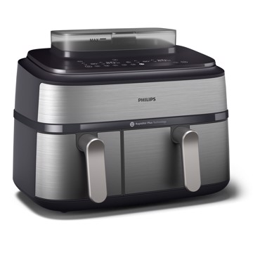 Friggitrice ad aria xxl dual v 9 litri vapore