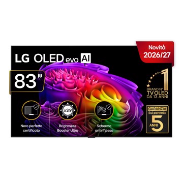 Televisore oled 83" uhd hdr10 t2/s2,4h,3u,a11,3,os26,ai,pc