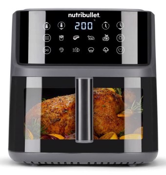 Friggitrice ad aria 2000w 8lt touch griglia 8prog